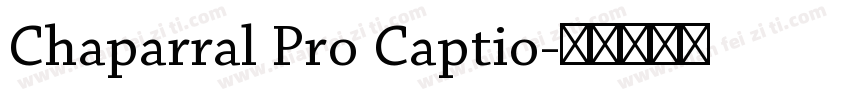 Chaparral Pro Captio字体转换